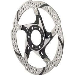 TRP 33 160mm Heat Dispersion 6-Bolt Disc Brake Rotor: 2 Piece Silver and Black