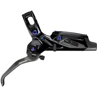 SRAM G2 Ultimate Disc Brake and Lever - Front, Post Mount, Carbon Lever, Titanium Hardware, Gloss Black with Rainbow