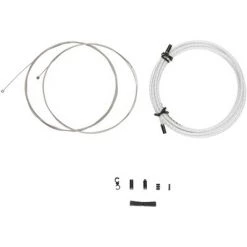 Jagwire 2x Sport Shift Cable Kit SRAM/Shimano, Braided White