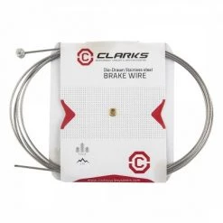 Clarks Stainless Slick Brake Wire Front or rear 2000mm 1.6mm Silver