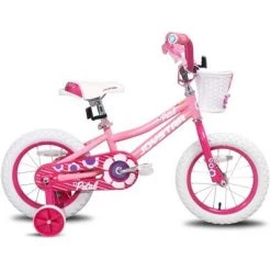 Joystar Petal Kids Toddler Pedal Bike Bicycle with Training Wheels, Rubber Air Tires, and Coaster Brakes, for Ages 2 to 4