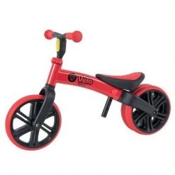 Y-Volution Yvolution Y Velo Junior 10" Kids' Balance Bike with Dual Rear Wheels Red