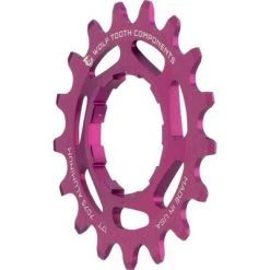 Wolf Tooth Single Speed Aluminum Cog: 17T, Compatible with 3/32" Chains, Purple