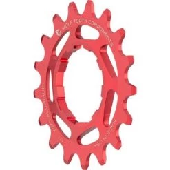 Wolf Tooth Single Speed Aluminum Cog: 17T, Compatible with 3/32" Chains, Red