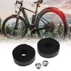 X AUTOHAUX Foam Anti Slip Handlebar Tape Bar Grip Wrap for Road Bike Bicycle Cycling 0.7" Black 2 Pcs