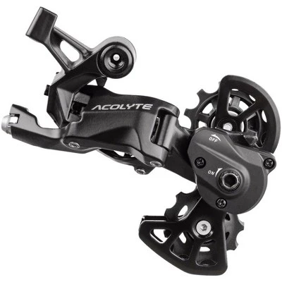 microSHIFT Acolyte Super Short Rear Derailleur - 8 Speed, Super Short Cage, Black, With SpringLock