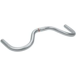 Nitto Moustache Handlebar: 25.4mm Bar Clamp 515mm Width Alloy Silver