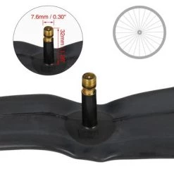 X AUTOHAUX Bike Inner Tube American Type Valve with Tire Repair Tool