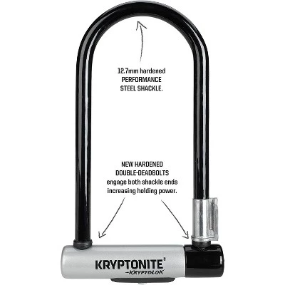 Kryptonite KryptoLok U-Lock 4 x 9" Black with Cable