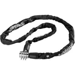 Kryptonite Keeper 411 Chain Lock with Combination 4mm x 110cm Black Cover