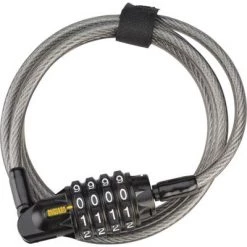 OnGuard Terrier Combo 4' By 6mm Diameter Resetteble Combo Cable Lock Gray