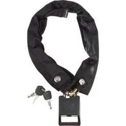 Hiplok Original Wearable Hardened Steel 8mm Chain Lock Silver Rating Black