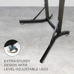 RaxGo Bike Storage Rack, 2 Bicycle Garage Floor Stand, Adjustable, Freestanding, Adjustable Hooks, For Mountain & Road bicycles, Universal For Indoor Use