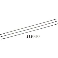 Zipp Straight Pull Spokes and Nipples, CXRay 244mm Black, 3-pack