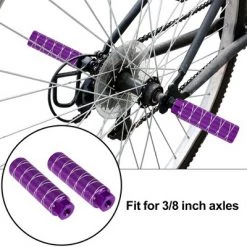 Unique Bargains Universal Axle Rear Foot Pegs Footrests for BMX MTB Bike Bicycle Axles Pedals Purple 3.94"x1.10" 1 Pair