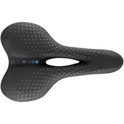 Selle San Marco Trekking Open-Fit Gel Saddle - Steel, Black, Men's, Small
