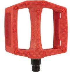Fyxation Gates Pedals Wide Platform Composite Plastic 9/16" Red Molded Grip Stud