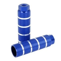 X AUTOHAUX Pair Stripe Cylinder Axle Rear Foot Pegs Fit 3/8 Inch Inner Dia for Bike