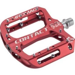 Chromag Contact Pedals - Platform, Aluminum, 9/16", Red