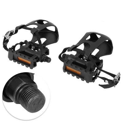 Unique Bargains Pair Road Mountain Bike Pedals with Toe Clips Foot Strap Bike Pedals 5.71"x4.53"x3.54" 2 Pcs - Image 4