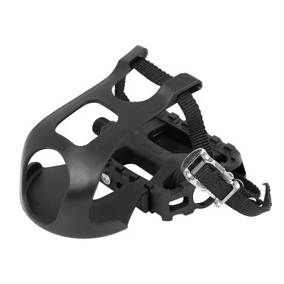 Unique Bargains Pair Road Mountain Bike Pedals with Toe Clips Foot Strap Bike Pedals 5.71"x4.53"x3.54" 2 Pcs - Image 5