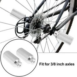 Unique Bargains Universal Aluminum Alloy Axle Rear Foot Pegs Footrests for BMX MTB Bicycle Bike Pedals Silver Tone 4.33"x1.97" 1 Pair