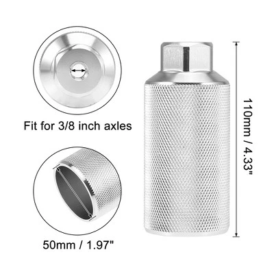 Unique Bargains Universal Aluminum Alloy Axle Rear Foot Pegs Footrests for BMX MTB Bicycle Bike Pedals Silver Tone 4.33"x1.97" 1 Pair - Image 2