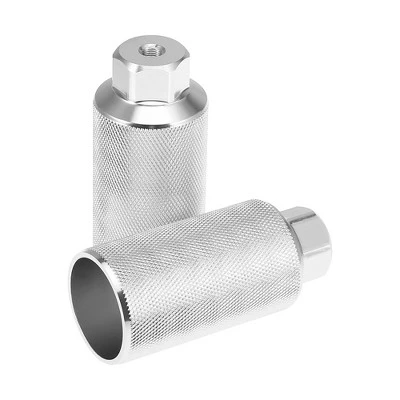 Unique Bargains Universal Aluminum Alloy Axle Rear Foot Pegs Footrests for BMX MTB Bicycle Bike Pedals Silver Tone 4.33"x1.97" 1 Pair - Image 5