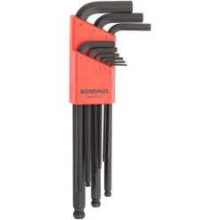 Bondhus Ball End L Hex Wrench Set of 9: 1.5,2,2.5,3,4,5,6,8,10mm