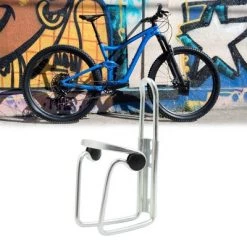X AUTOHAUX Aluminum Alloy Bicycle Cycling Drink Water Bottle Cup Holder Mount Cage Bracket Silver Tone 3.1" x 3.1" x 5.7" 1 Pc