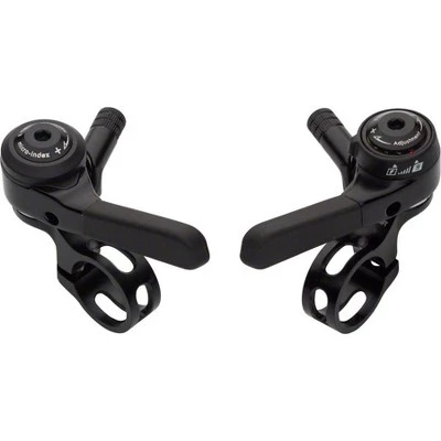 microSHIFT Thumb Shifter Set, 9-Speed, Double/Triple, Shimano Compatible, Black