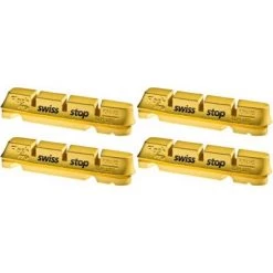 SwissStop FlashPro SRAM or Shimano Rim Brake Inserts Yellow King Set of 4