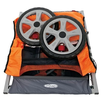 InSTEP Quick and Eazy Bicycle Trailer - Orange/ Gray (Double)
