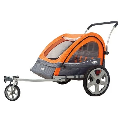 InSTEP Quick and Eazy Bicycle Trailer - Orange/ Gray (Double) - Image 2