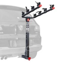 Allen Sports 2 Inch Lockable Hitch Deluxe 4 Bike Rack with Folding Arms, Black