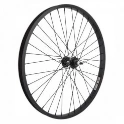 Wheel Master 24in Black Alloy BMX Rear Wheel Weinmann AS7X Rim 3/8 Bolt on Axle
