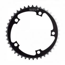 Origin8 Alloy Non-Ramped Chainrings 42T Non Ramped 130mm 5-bolt Black/Silver