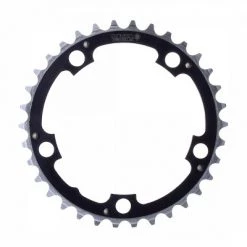 Origin8 Alloy Chainring 32T Ramped/Pinned 94mm 5-bolt Black/Silver