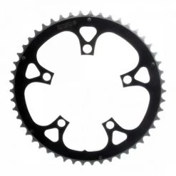 Origin8 Alloy Chainring 50T Ramped/Pinned 110mm 5-bolt Black/Silver