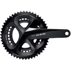 Shimano 105 FC-R7000 Crankset - 175mm, 11-Speed, 50/34t, 110 BCD, Hollowtech II Spindle Interface, Black