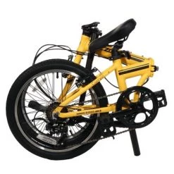 ZiZZO Campo 7 Speed 20" Folding Cruiser Bike - Yellow