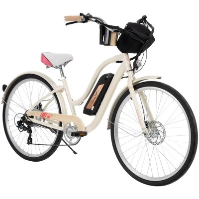 Huffy Women's Panama Jack 26" Cruiser Electric Bike - Off White