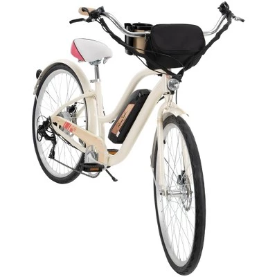 Huffy Women's Panama Jack 26" Cruiser Electric Bike - Off White - Image 14