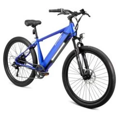 Schwinn Adult Marshall 27.5" Step-Over Hybrid Electric Bike Blue