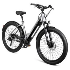 Schwinn Adult Coston CE 27.5" Step-Thru Hybrid Electric Bike Teal