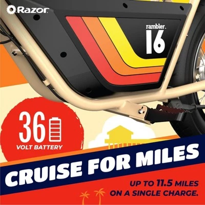 Razor Rambler Electric Scooter - Beige - Image 5