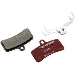 Tektro Q10RS Disc Brake Pad - Resin, For Use With 4-Piston Calipers, Red